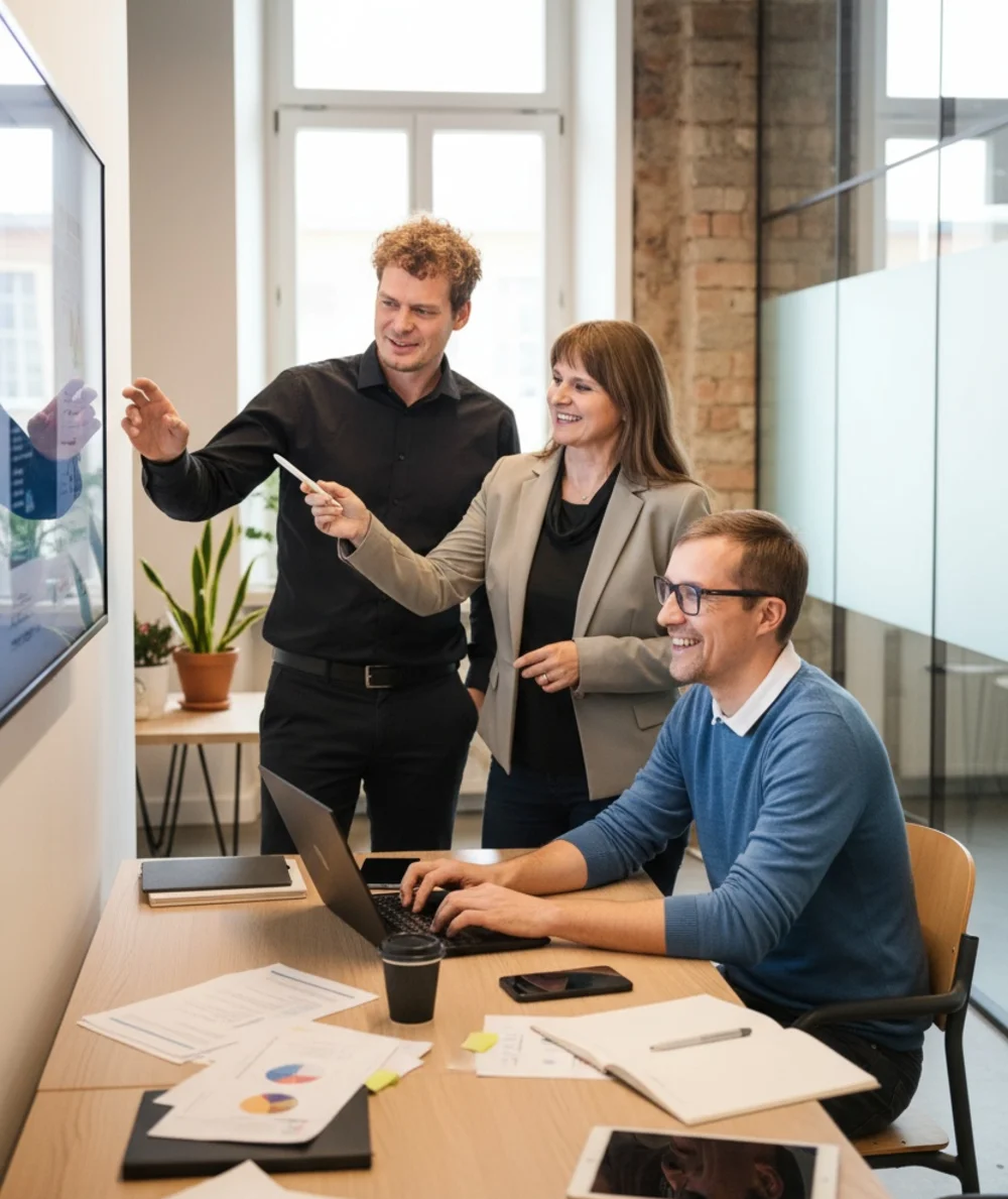 SolutionsInflow team collaborating on AI industrial solutions